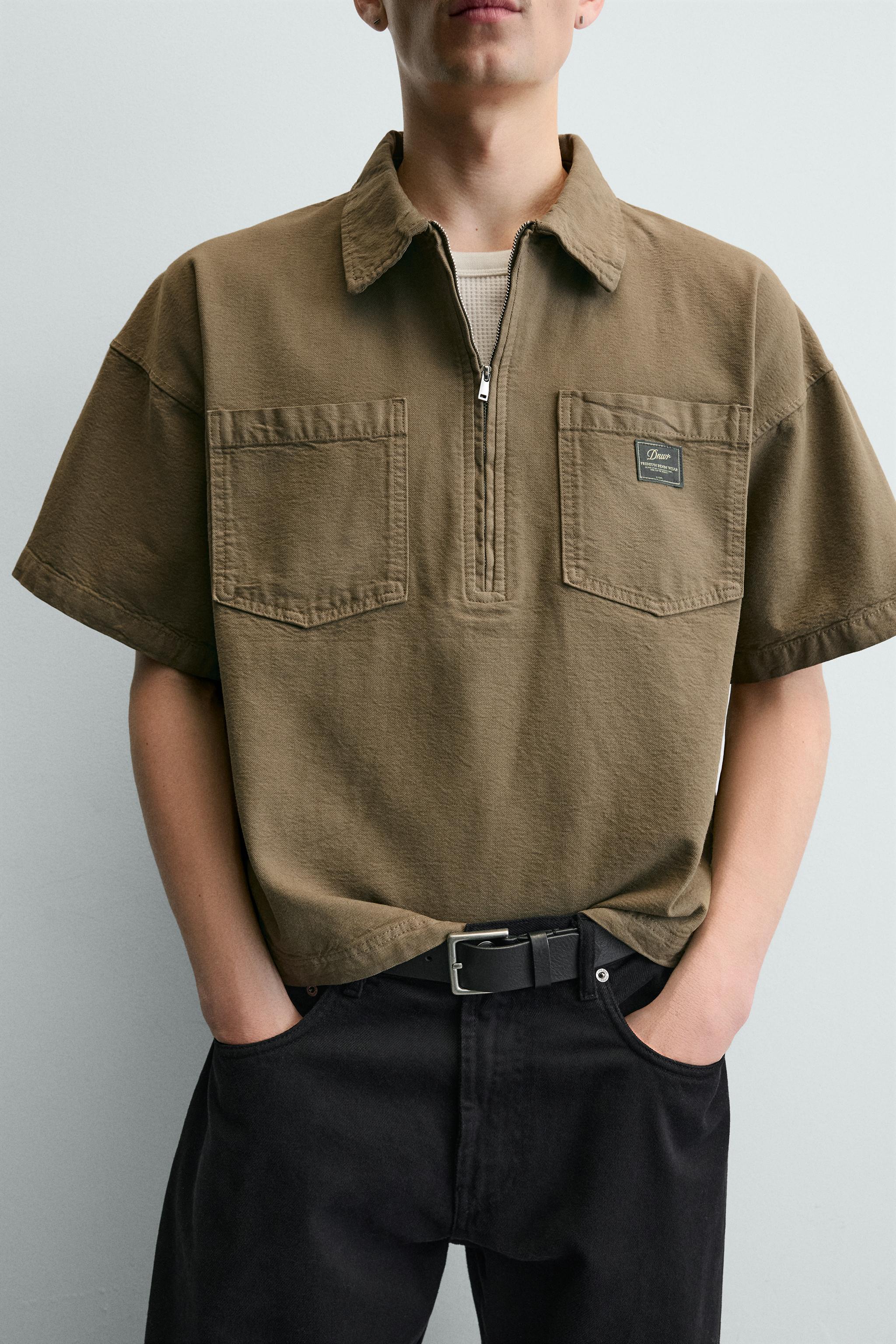 WASHED STRIPED BOXY FIT POLO